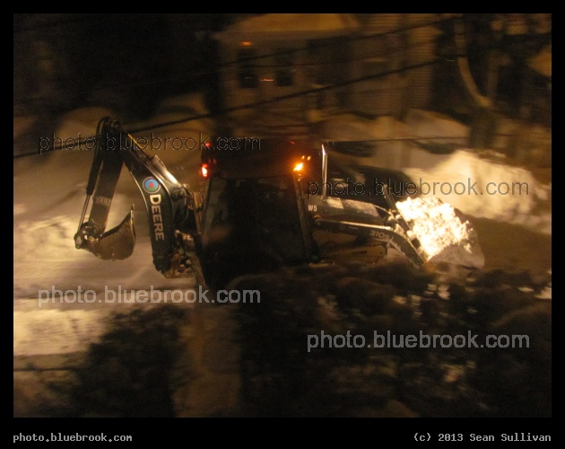Removing the Blizzard - Pulling out the heavy machinery, Somerville MA
