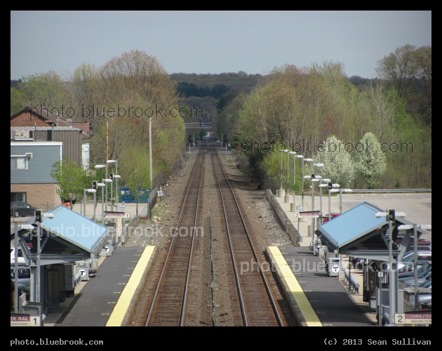 Ashland Station - MBTA Ashland commuter rail station (looking east from the pedestrian bridge), Ashland MA