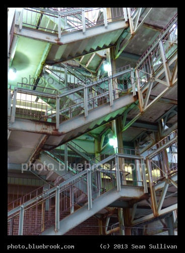 Metal Stairs - Lynn Garage at the MBTA Lynn commuter rail station, Lynn MA