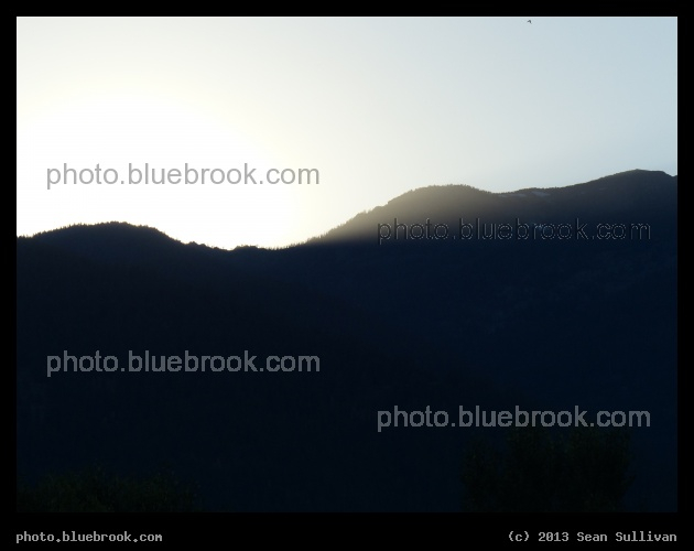 Tangent of Light - Sunset over the Bitterroot Mountains, Victor MT