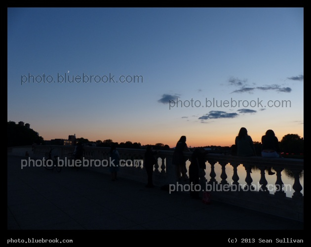 Tranquil Evening - Sunset from a pedestrian bridge over the Charles River near Harvard Square, Cambridge MA