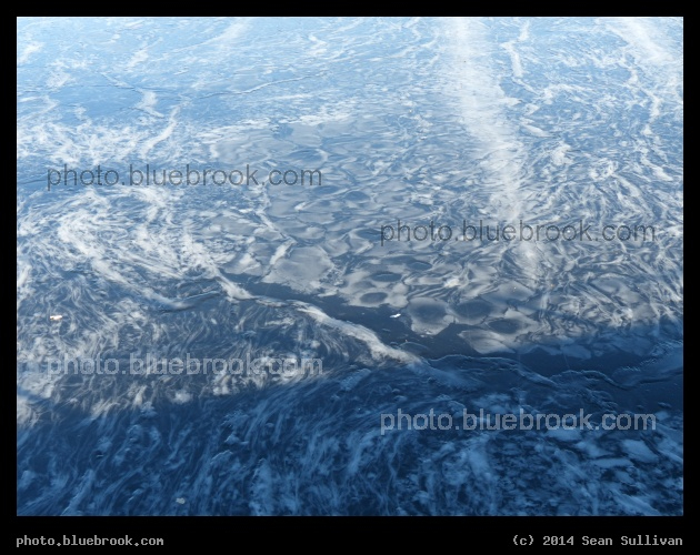 Landscape of Marbled Ice - Charles River (from the Massachusetts Avenue bridge), Cambridge/Boston MA