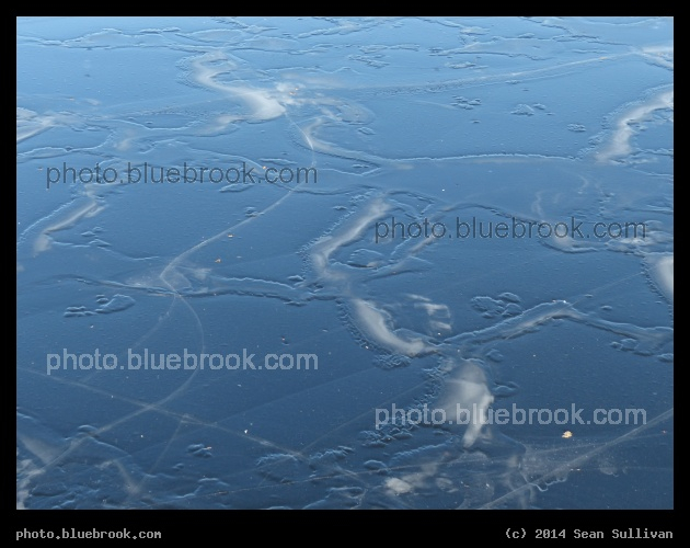 Ice Topography - Charles River (from the Massachusetts Avenue bridge), Cambridge/Boston MA