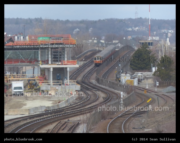 Station Construction - Assembly Square station under construction on the MBTA Orange Line subway, Somerville MA