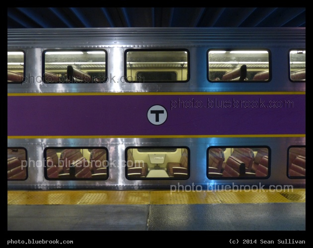 Commuter Rail - An MBTA Commuter Rail passenger car at the TF Green Airport station, Warwick RI