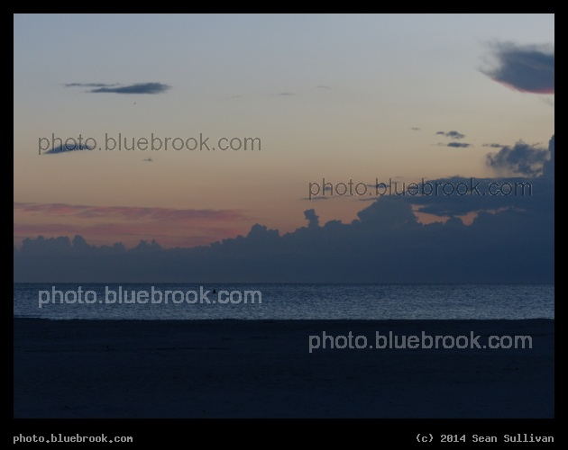 Last Glimmer of Pink Clouds - Gulf of Mexico after sunset, Sarasota FL