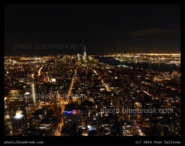 Golden Roads - A view south from the Empire State Building, New York City