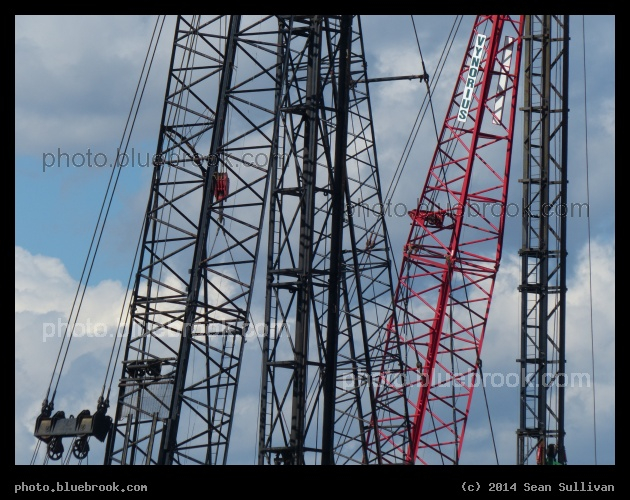 Assorted Cranes - Construction site at Assembly Square, Somerville MA
