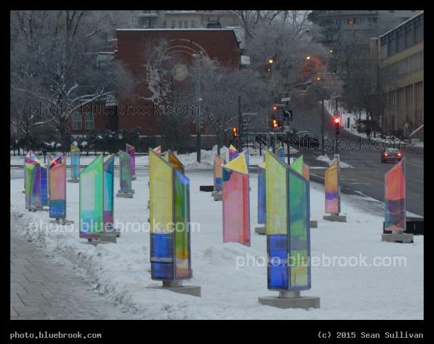 Pastel Icicles - Prismatica display at Luminotherapie, Montreal QC