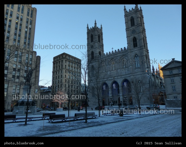 Basilica at Dusk - Basilique Notre-Dame de Montreal