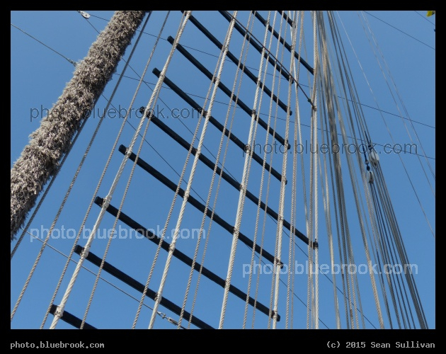 Ratlines and Rigging - NRP Sagres III docked at Fan Pier in Boston Harbor