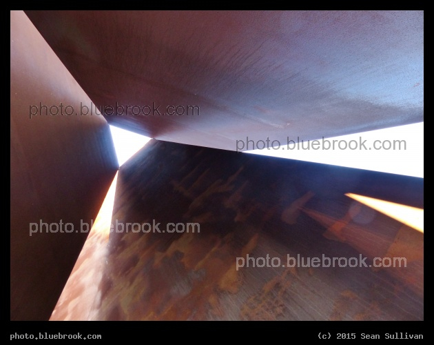 Metal Vertical - A vertical view through a sculpture, Amsterdam Netherlands