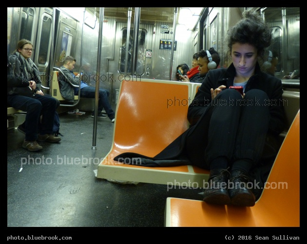 New York Transport - B train in Manhattan