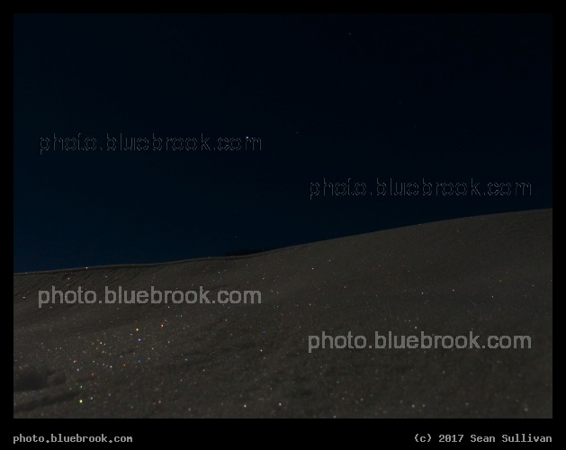 Sparkles in Sky and Snow - Sirius above moonlit snow, Corvallis MT