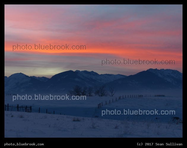 Sunset Borealis - Bitterroot Mountains, Corvallis MT