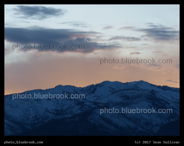 Dusty Pink and Twilight Blue - Bitterroot Mountains, Corvallis MT