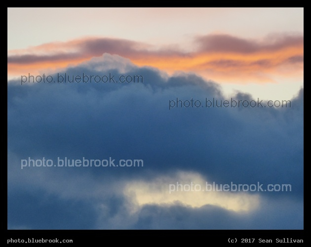 Contrasting Clouds at Sunset - Near sunset, Corvallis MT