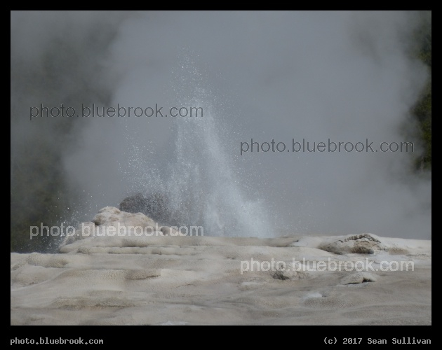 Splash at Old Faithful - Old Faithful, Yellowstone National Park