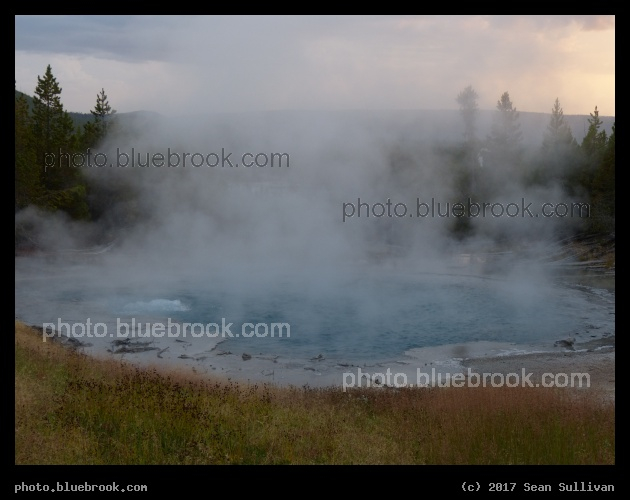 Emerald Spring at Sunset - Norris Geyser Basin, Yellowstone National Park