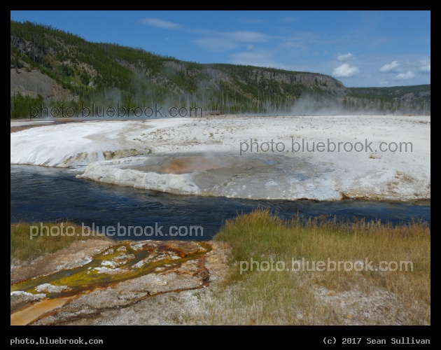 Landscape at Cliff Geyser - Black Sand Basin, Yellowstone National Park