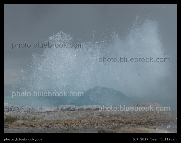 Early Burbles - Before an eruption, Old Faithful, Yellowstone National Park