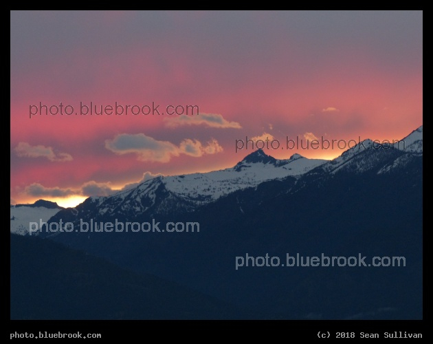 Sunset Glowing behind the Mountains - Corvallis MT