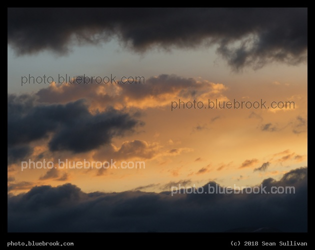 Band of Orange and Blue - Near zenith at sunset, Corvallis MT