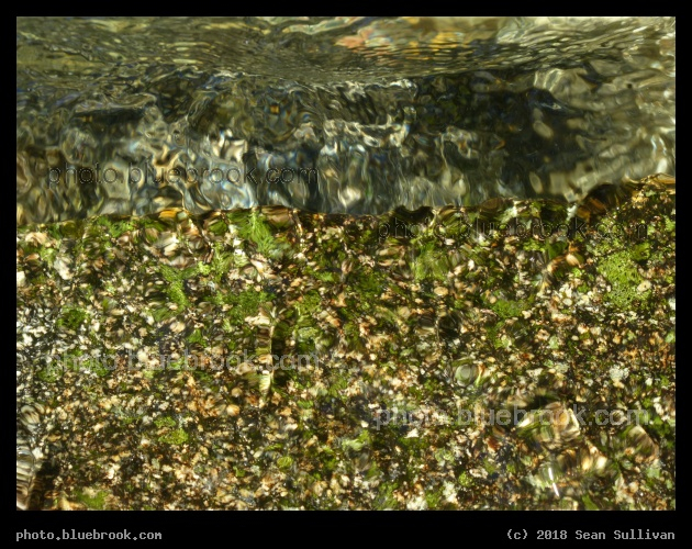 Tiny Waterfall - Water flowing over a rock, Kootenai Creek, Stevensville MT
