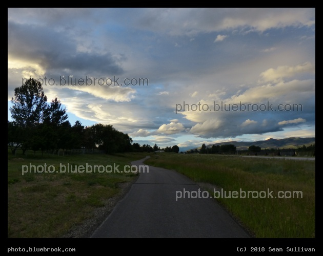 Trail in Evening - Bitterroot Bike Trail, Florence MT