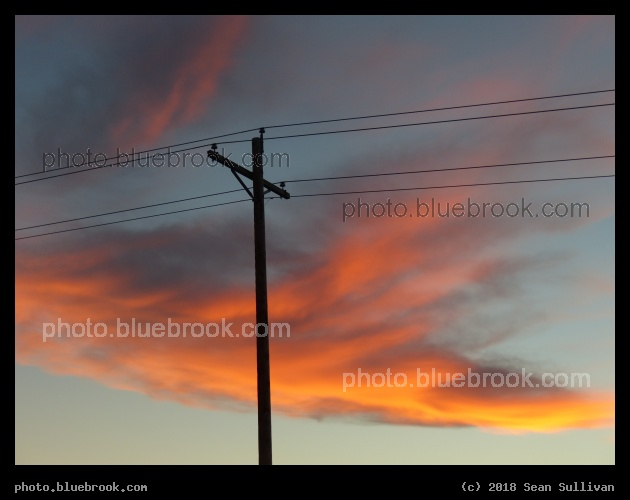 Power Lines at Sunset - Corvallis MT