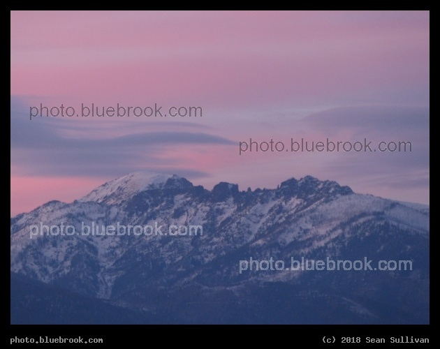 Periwinkle Swirl above Mountains - Corvallis MT
