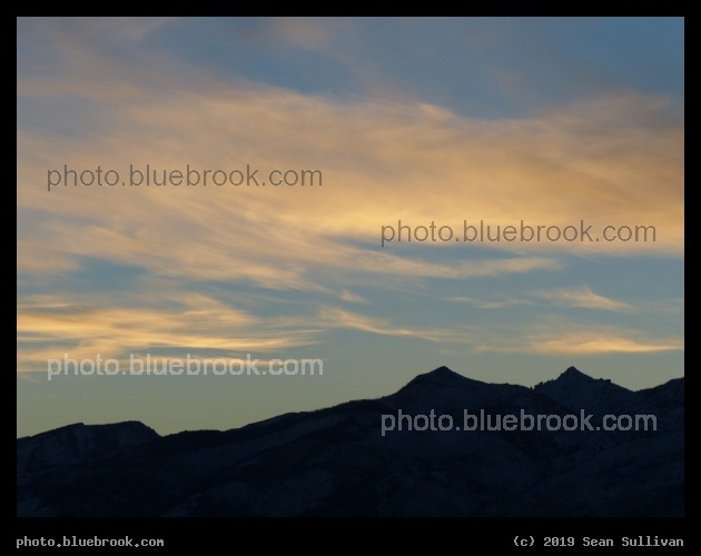 Bright Clouds over Mountain Profile - Corvallis MT