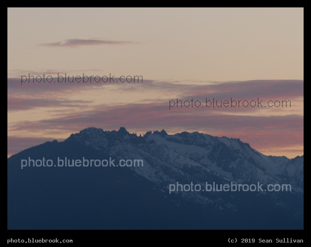 Thin Sunset Clouds over Mountains - Corvallis MT
