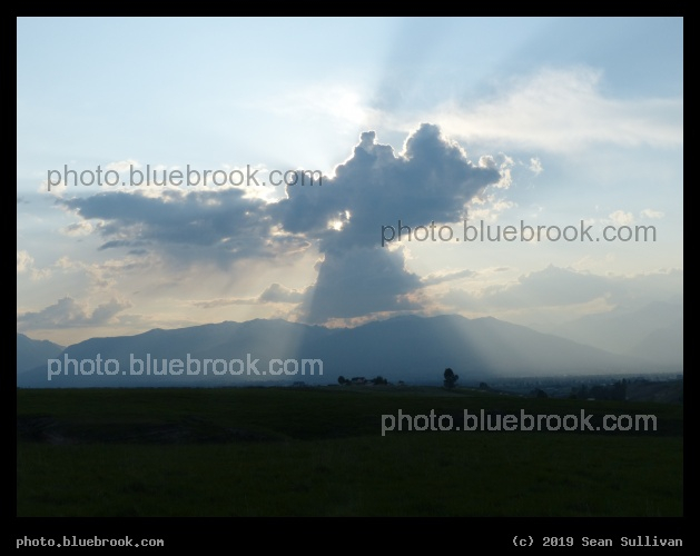 Sun behind Towering Cloud - Corvallis MT