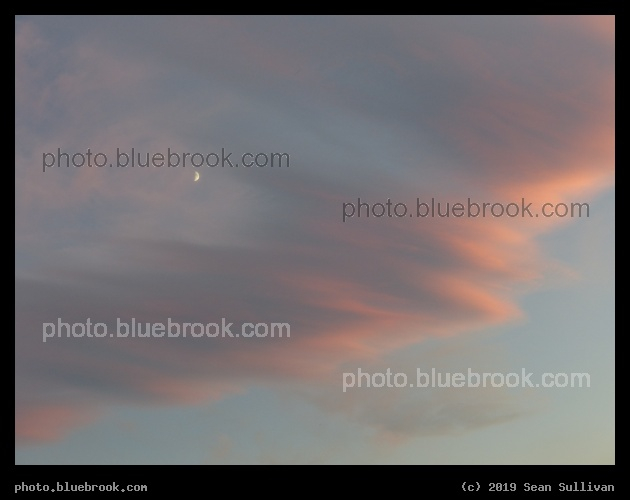 Quarter Moon, Pink Clouds - Corvallis MT