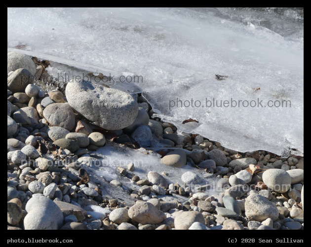Riverside Rocks on a Winter Shore - Bitterroot River, Riverside, Hamilton MT