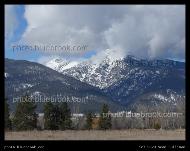 Fluffy Clouds over the Mountains - Bitterroot Mountains, Lee Metcalf National Wildlife Refuge, Stevensville MT