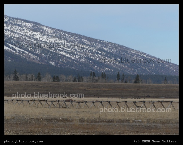 Buck and Rail Fenceline - Bitterroot Mountains, Stevensville MT