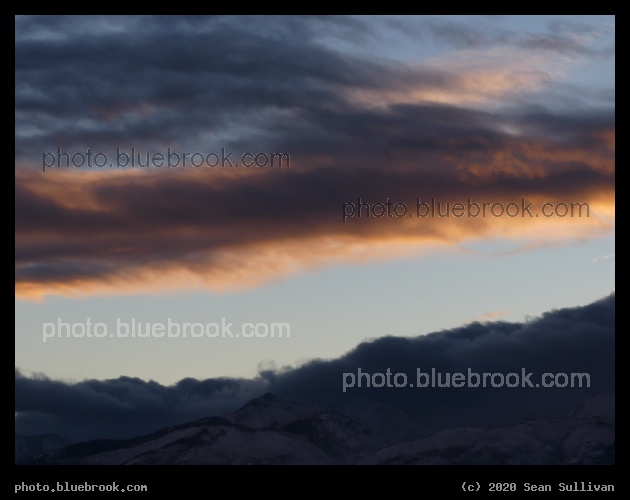 Apricot Tinted Clouds - Sunset over the Bitterroot Mountains, Corvallis MT