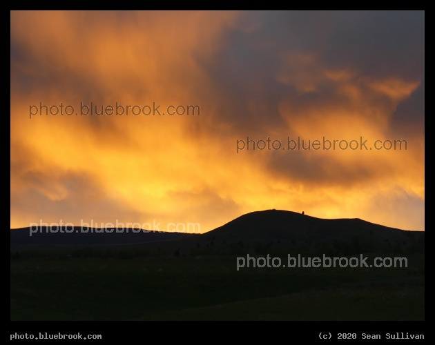 Orange Dawn Sky - Sunrise over the Sapphire Mountains, Corvallis MT