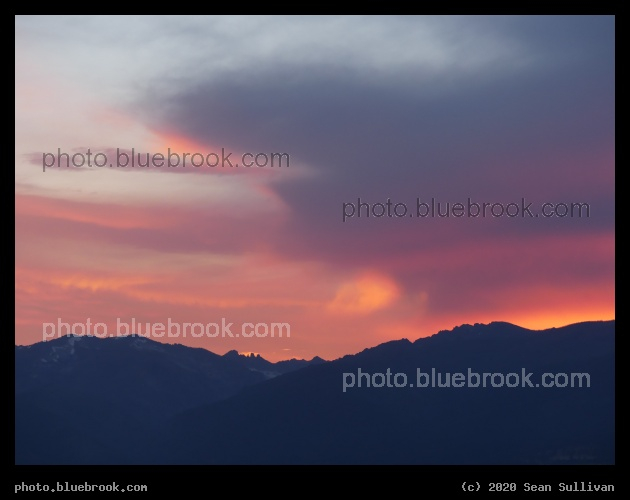 Pink Sunset behind the Mountains - Corvallis MT