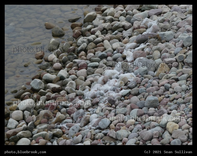 Lakeside Rocks in Winter - Flathead Lake, Lakeside MT
