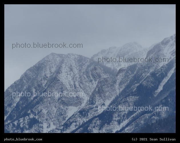 Snow Traceries - Mission Mountains, from Ninepipe National Wildlife Refuge, Montana