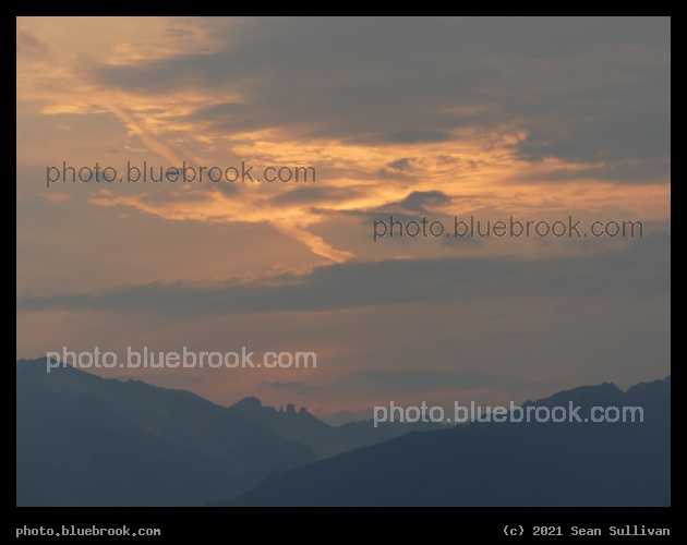 Peach Highlights over Mountains - Corvallis MT