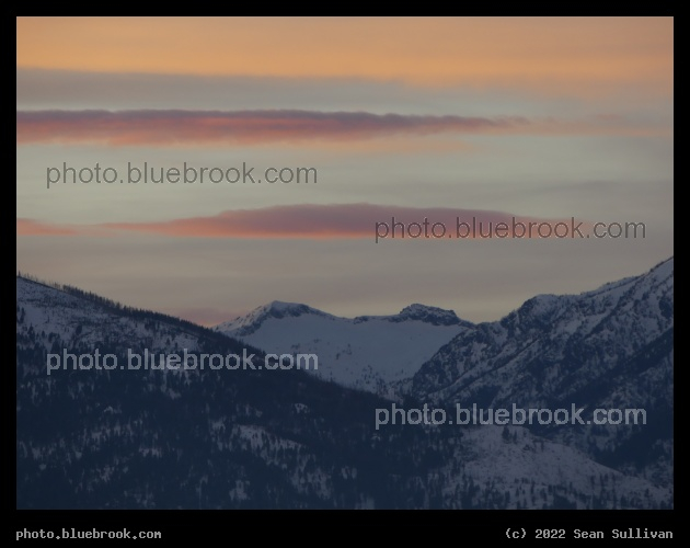 Shaded Peaks in the Distance - Sunset, Corvallis MT
