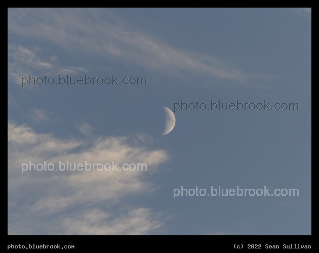 Moon and Wispy Clouds - Corvallis MT