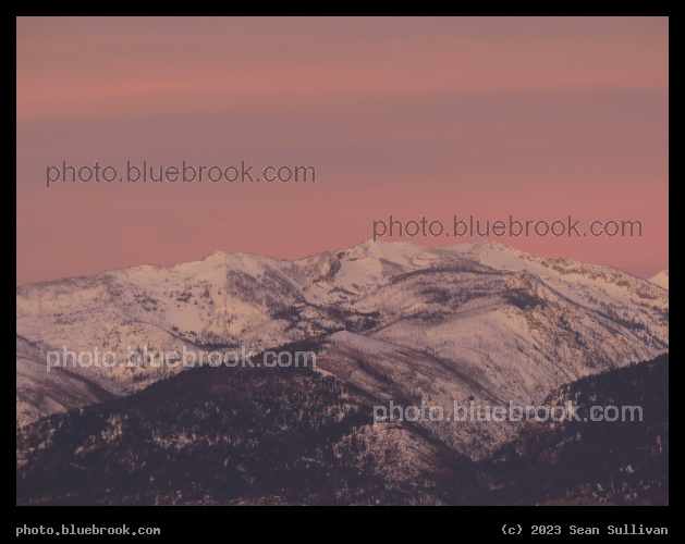 Pink and Violet Mountain Sunrise - Corvallis MT