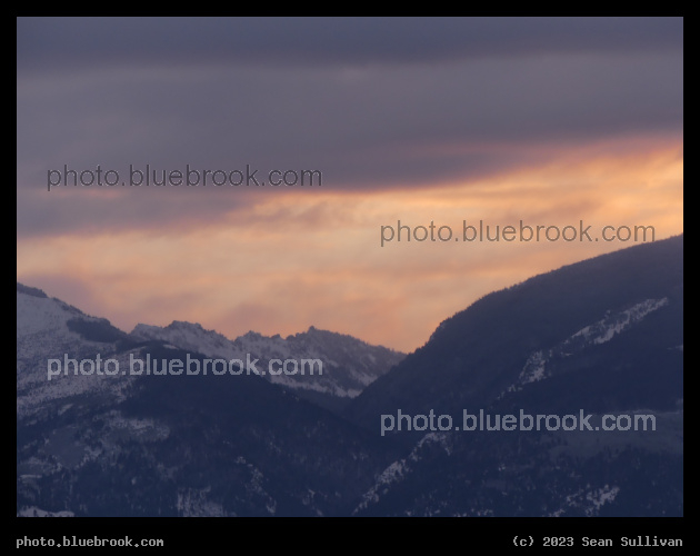 Peach Band over Mountains - Corvallis MT