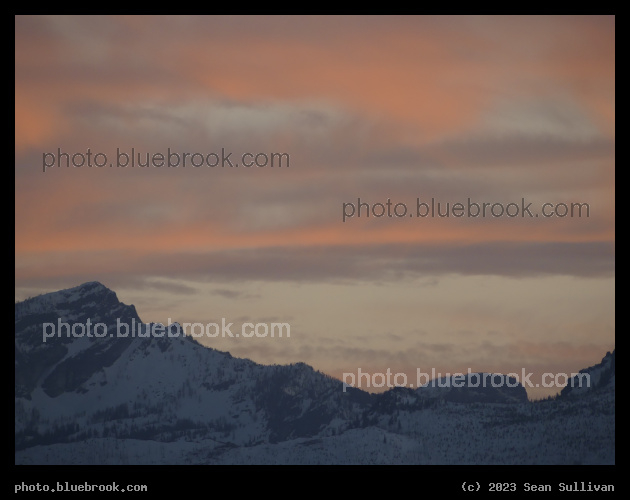 Soft Clouds over Shaded Mountains - Corvallis MT