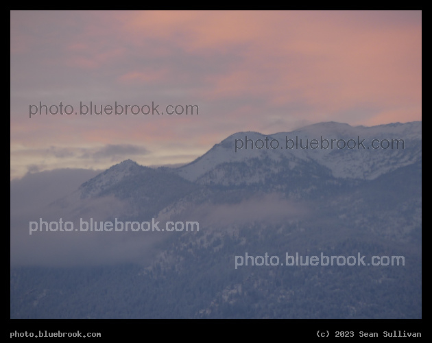 Clouds in the Mountains at Sunset - Corvallis MT
